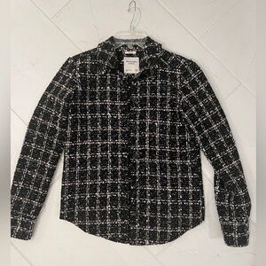 Abercrombie oversized tweed shirt XXS